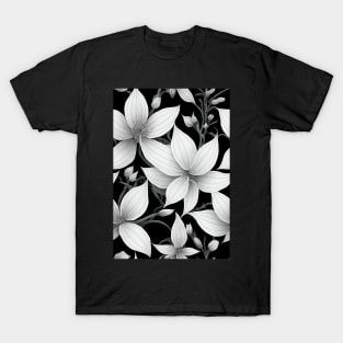 Beautiful Stylized White Flowers, for all those who love nature #171 T-Shirt